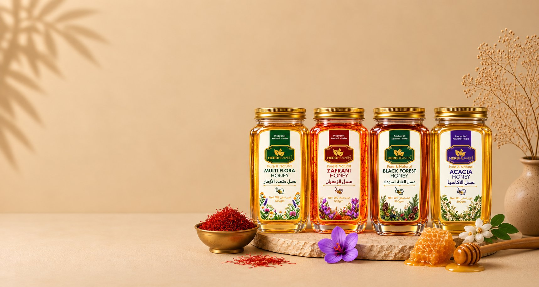 Herb Heaven Kashmiri honey jars