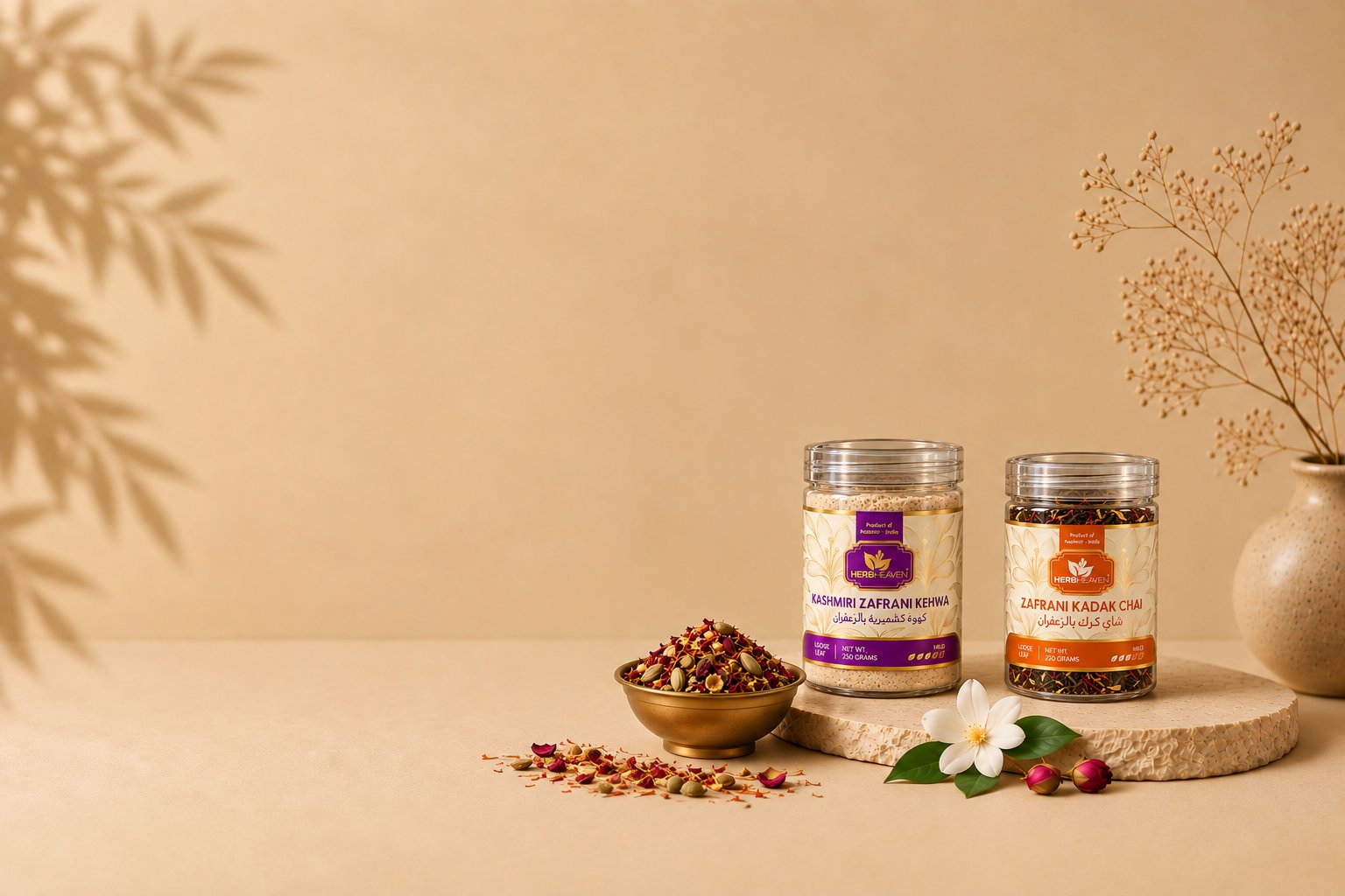 Herb Heaven Kashmiri Kehwa tins